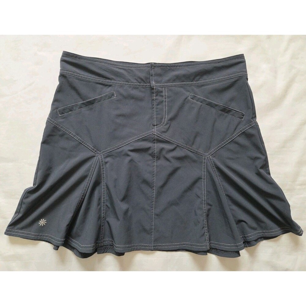 Athleta | Size 12 | All Terrain Athletic Gray Skirt Tennis Golf Zipped Pocket